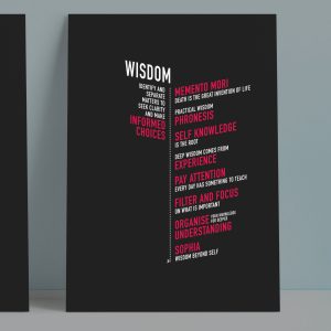 stoic stoicism virtues art poster print