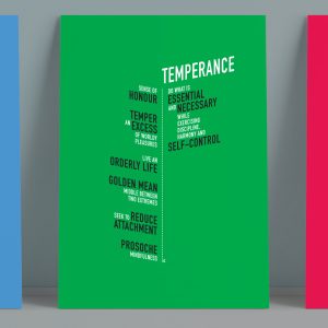 stoic stoicism virtues art poster print